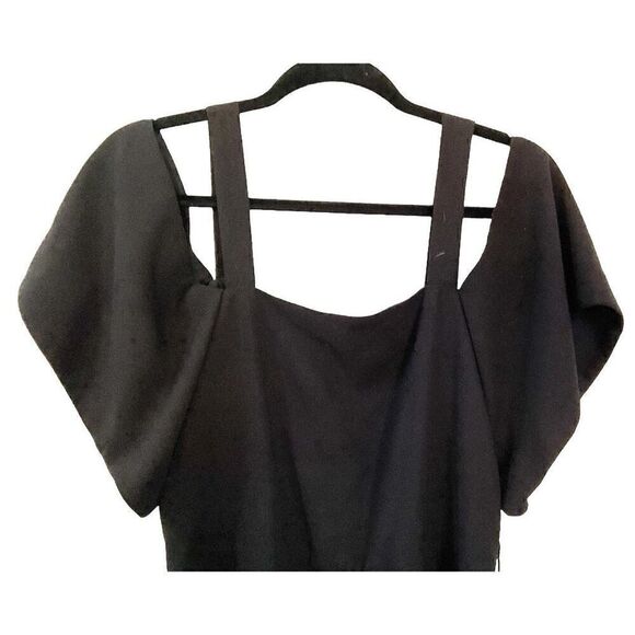 Know.One.Cares Cold Shoulder Black Romper L - Picture 2 of 4